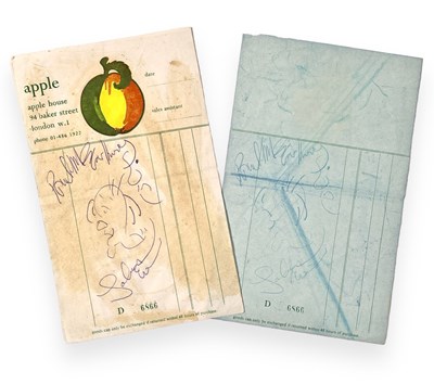 Lot 211 - THE BEATLES - ORIGINAL APPLE BOUTIQUE RECEIPT.