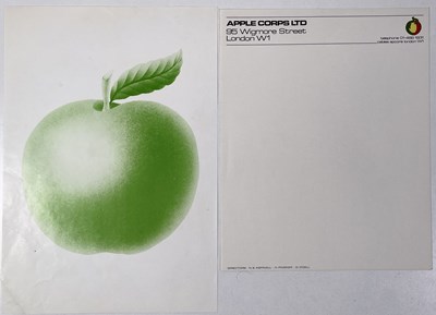 Lot 212 - THE BEATLES - ORIGINAL APPLE STATIONERY.