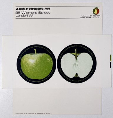 Lot 213 - THE BEATLES - APPLE RECORDS STATIONERY.