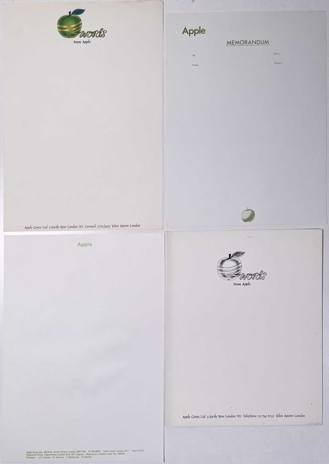 Lot 217 - THE BEATLES - APPLE STATIONERY.