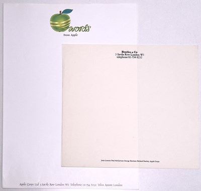 Lot 223 - THE BEATLES - APPLE RECORDS - STATIONERY.