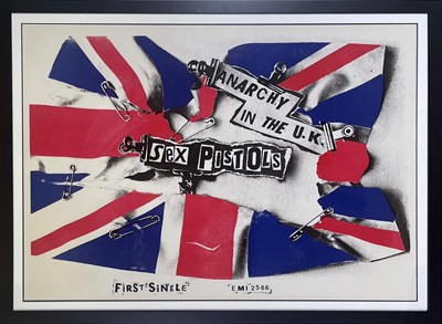 Lot 131 - THE SEX PISTOLS - ORIGINAL ANARCHY IN THE UK POSTER.