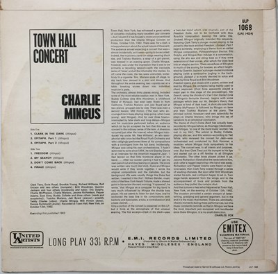 Lot 21 - CHARLIE MINGUS - TOWN HALL CONCERT LP (ULP 1068, TEST PRESSING)