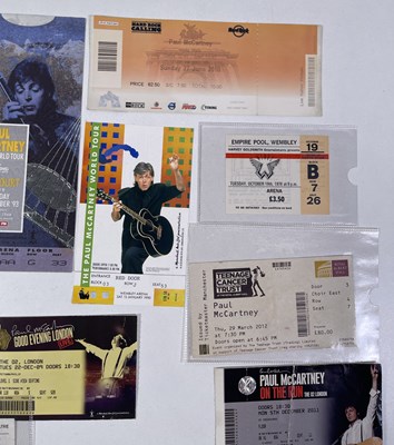 Lot 279 - PAUL MCCARTNEY / WINGS - TICKETS AND STAGE PASSES.