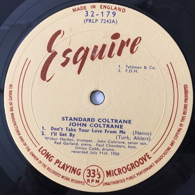 Lot 32 - JOHN COLTRANE - STANDARD COLTRANE LP (ESQUIRE 32-179)