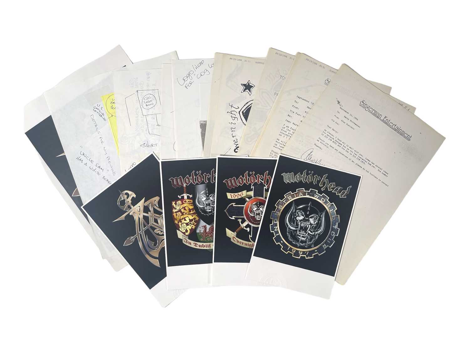 Lot 62 - MOTORHEAD - ORIGINAL LEMMY HAND-DRAWN ARTWORK.