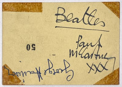 Lot 337 - THE BEATLES - A RARE TICKET FOR OASIS, MANCHESTER, FEB 1962 - SIGNED BY PAUL MCCARTNEY AND GEORGE HARRISON.