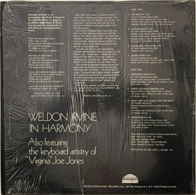 Lot 73 - WELDON IRVINE - IN HARMONY LP (US OG - STRATA-