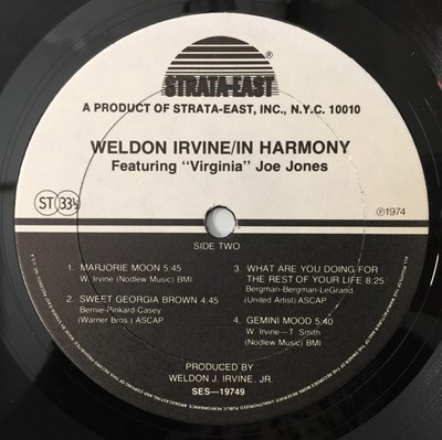 Lot 73 - WELDON IRVINE - IN HARMONY LP (US OG - STRATA-