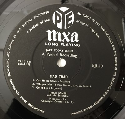 Lot 84 - THAD JONES AND HIS ENSEMBLE - MAD THAD LP (UK MONO OG - PYE/ NIXA - NJL.13)