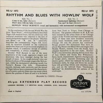 Lot 132 - HOWLIN' WOLF - RHYTHM AND BLUES WITH HOWLIN' WOLF (RE-U 1072)