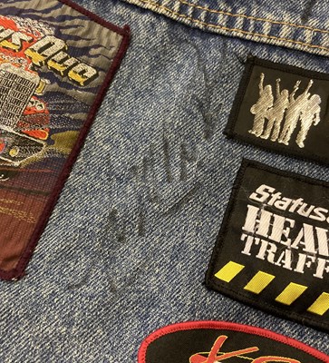 Lot 219 - STATUS QUO CLOTHING - DENIM JACKETS INC SIGNED