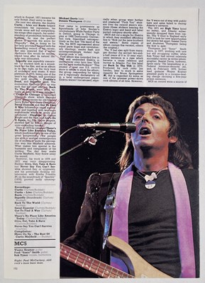 Lot 120 - PAUL MCCARTNEY SIGNED PAGE.