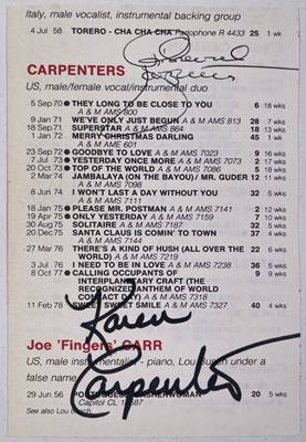 Lot 224 - CARPENTERS SIGNED PAGE.