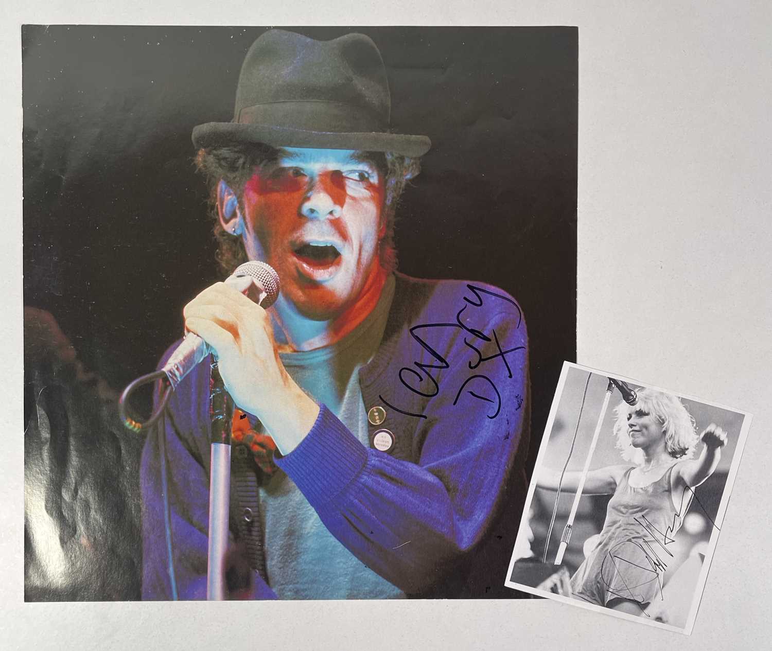 Lot 232 - DEBBIE HARRY / IAN DURY SIGNED ITEMS.