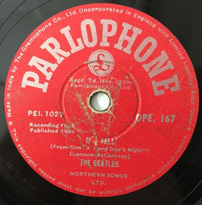 Lot 77 - THE BEATLES - AND I LOVE HER C/W IF I FELL  - ORIGINAL INDIAN 10" 78RPM RECORDING (PARLOPHONE DPE 167)