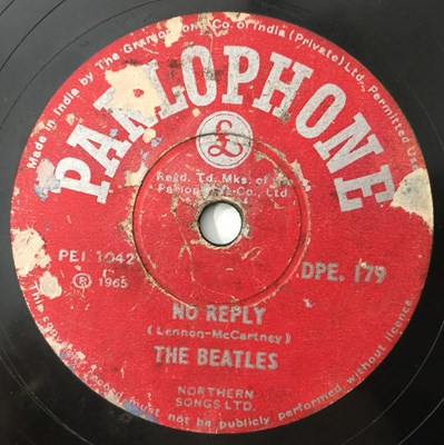 Lot 79 - THE BEATLES - ROCK AND ROLL MUSIC C/W NO REPLY - ORIGINAL INDIAN 10" 78RPM RECORDING (PARLOPHONE DPE 179).