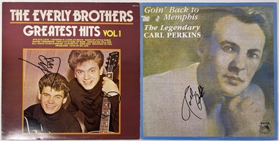 Lot 240 - CARL PERKINS / THE EVERLY BROTHERS SIGNES LPS.