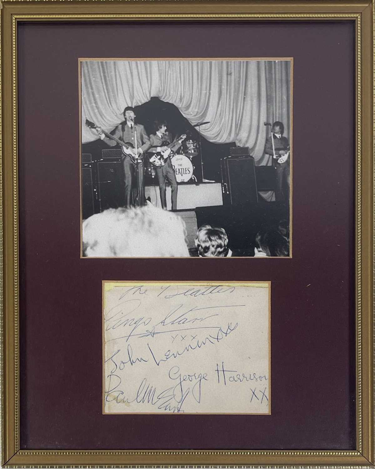 Lot 333 - THE BEATLES - A FULLY SIGNED CARD AND