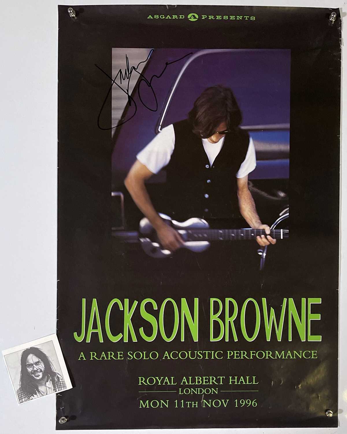 Lot 242 - NEIL YOUNG / JACKSON BROWNE SIGNED ITEMS.