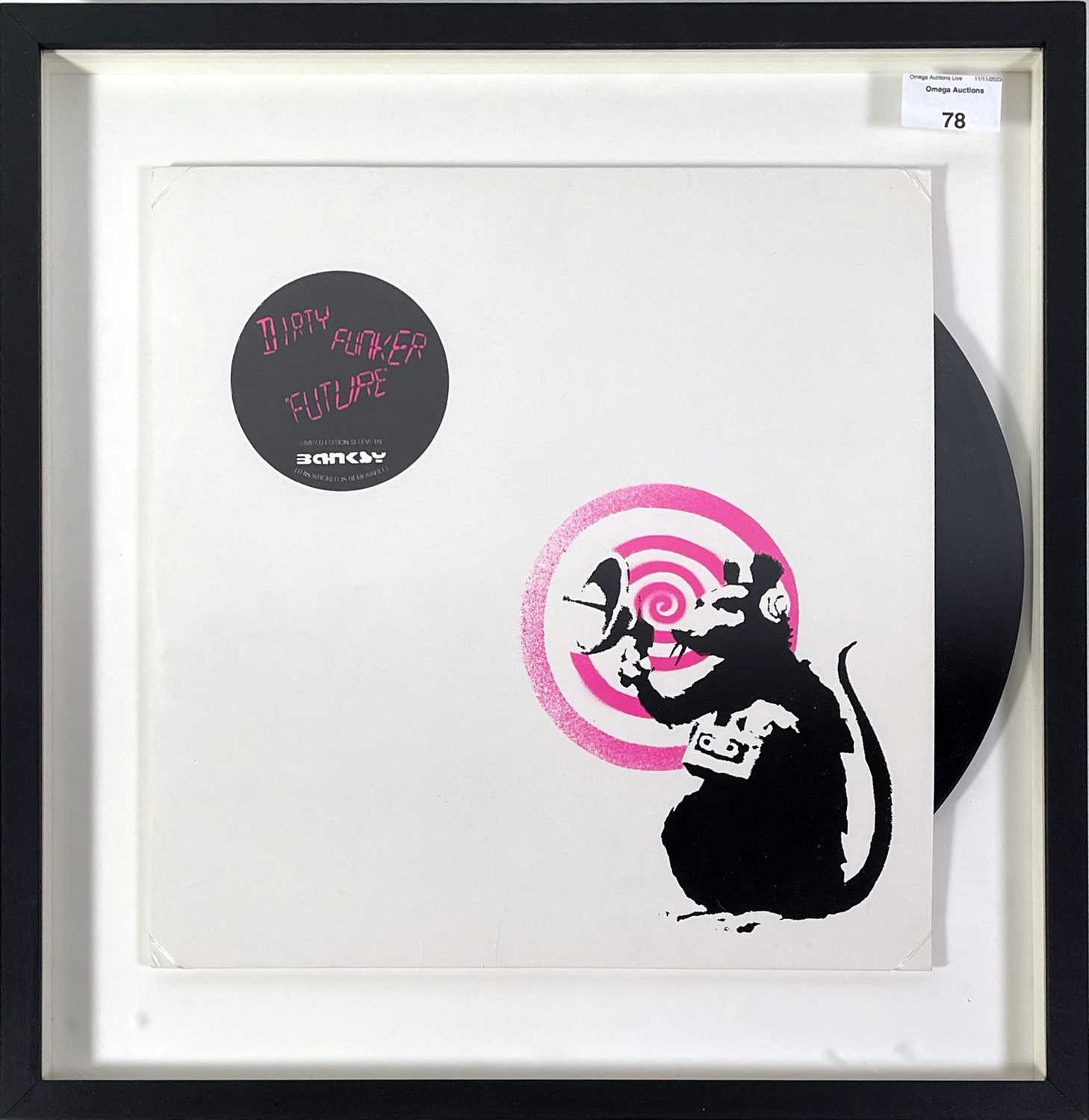Lot 78 - DIRTY FUNKER - FUTURE 12" - BANKSY DESIGNED SLEEVE - 'WHITE AND PINK' DESIGN (SPIRIT RECORDINGS DF007)