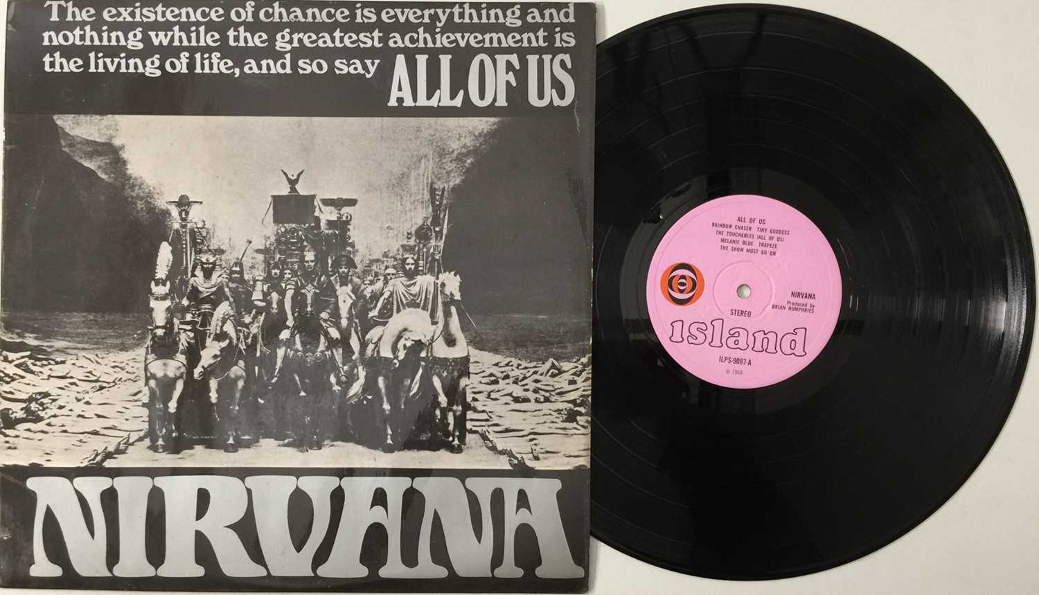 Lot 256 - NIRVANA - ALL OF US LP (UK FIRST PRESS - PINK ISLAND - ILPS 9087)