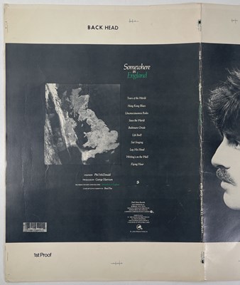 Lot 234 - GEORGE HARRISON - SOMEWHERE IN ENGLAND 1ST PROOF SLEEVE - UNUSED ALTERNATIVE COVER.