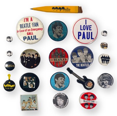 Lot 257 - THE BEATLES - ORIGINAL BADGES.