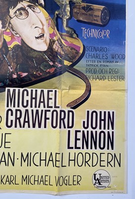 Lot 264 - HOW I WON THE WAR 1967 SWEDISH FILM POSTER - JOHN LENNON.