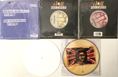 Lot 227 - SEX PISTOLS - GOD SAVE THE QUEEN - 7" COLLECTORS BUNDLE