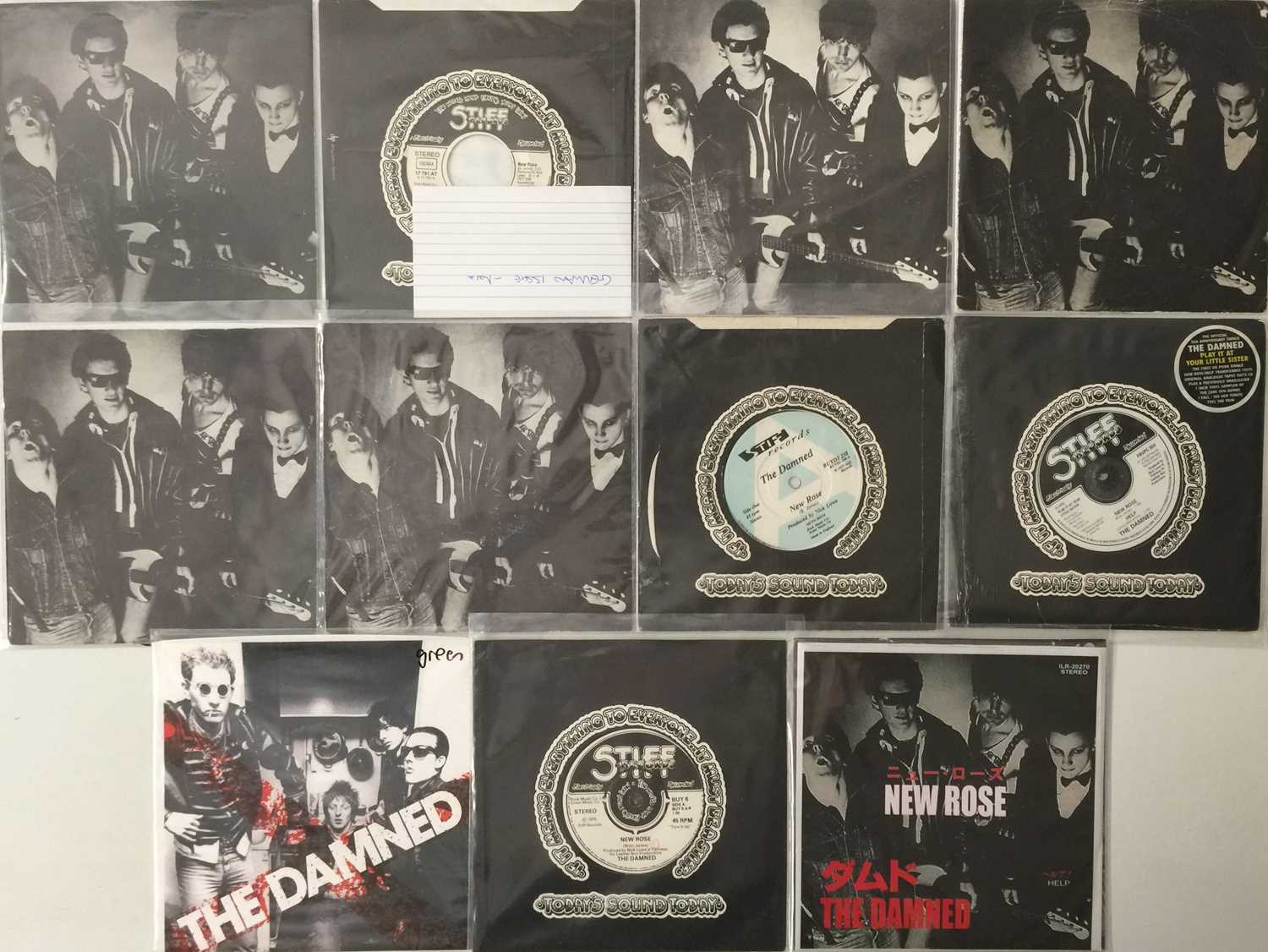 Lot 231 - THE DAMNED - NEW ROSE 7" PRESSINGS PACK