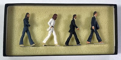 Lot 239 - THE BEATLES - HAND PAINTED ABBEY ROAD LEAD FIGURINES.