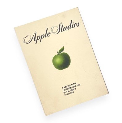 Lot 242 - THE BEATLES INTEREST - APPLE STUDIOS RATE CARD.