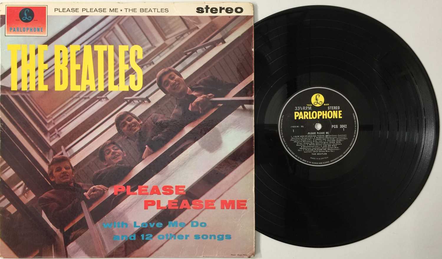 Lot 99 - THE BEATLES - PLEASE PLEASE ME LP (UK STEREO THIRD PRESSING - PCS 3042).