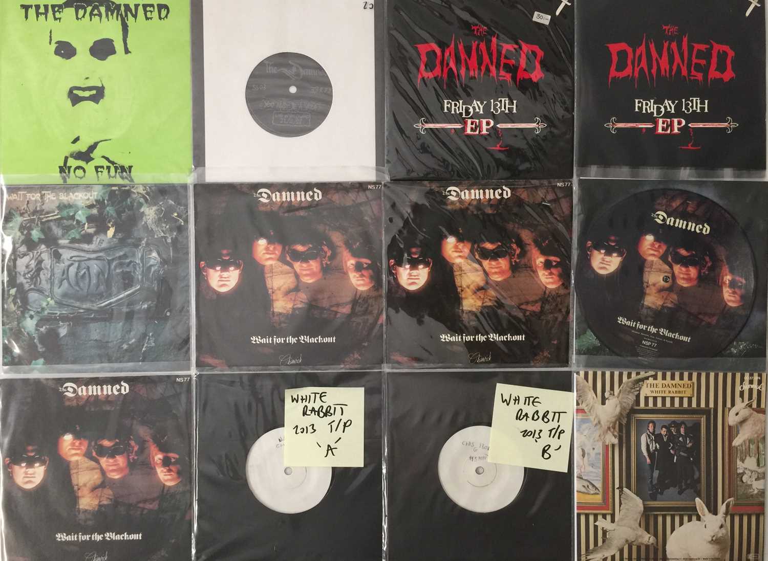 Lot 248 - THE DAMNED - 7" COLLECTION (INC RARITIES)