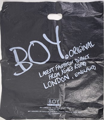 Lot 38 - BOY LONDON - ORIGINAL SHOP DISPLAY BLOCK / SHOPPING BAG / CATALOGUES.