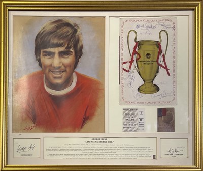 Lot 329 - GEORGE BEST SIGNED DISPLAY.