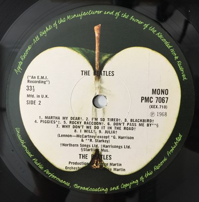 Lot 104 - THE BEATLES - WHITE ALBUM LP (MONO 1981 UK PRESSING - PMC 7067/8)