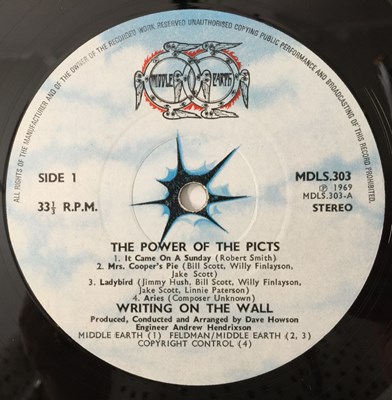 Lot 275 - WRITING ON THE WALL - THE POWER OF THE PICTS LP (ORIGINAL UK COPY - MIDDLE EARTH MDSL 303)