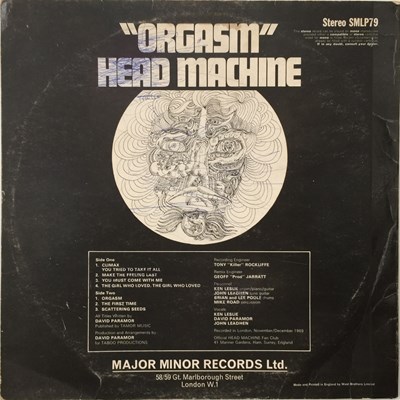 Lot 280 - HEAD MACHINE - ORGASM LP (UK OG - MAJOR MINOR - SMLP 79)