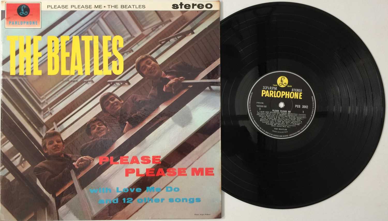 Lot 110 - THE BEATLES - PLEASE PLEASE ME LP (UK STEREO 5TH PRESSING - PCS 3042 - SUPERB COPY).