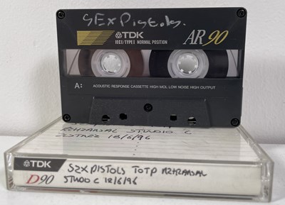 Lot 255 - THE SEX PISTOLS - TOP OF THE POPS/FINSBURY PARK REHEARSAL 1996 - CASSETTE RECORDING.