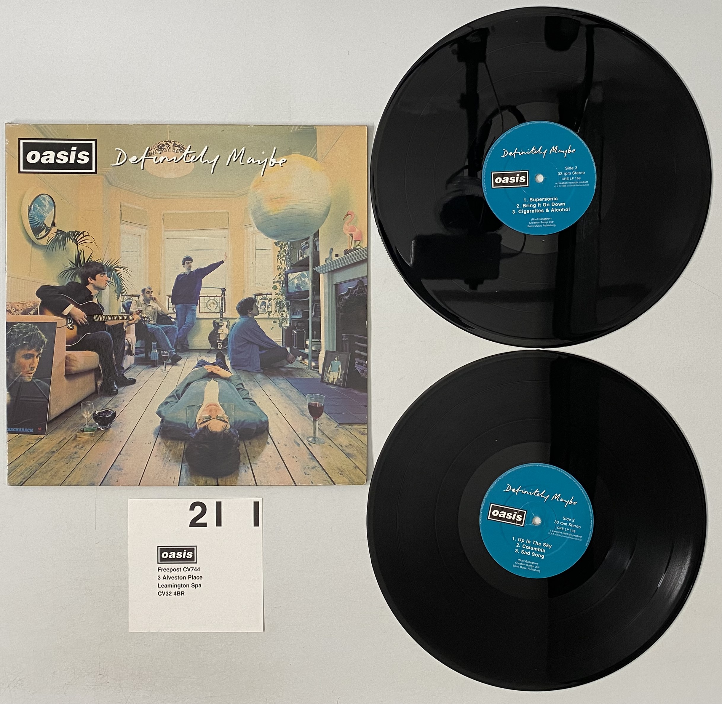 Lot 295 - OASIS - DEFINITELY MAYBE LP (UK OG - DAMONT