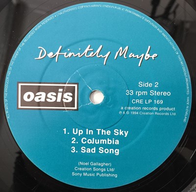 Lot 295 - OASIS - DEFINITELY MAYBE LP (UK OG - DAMONT PRESS - CRE LP169)