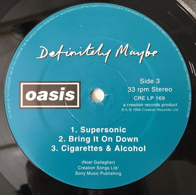 Lot 295 - OASIS - DEFINITELY MAYBE LP (UK OG - DAMONT PRESS - CRE LP169)