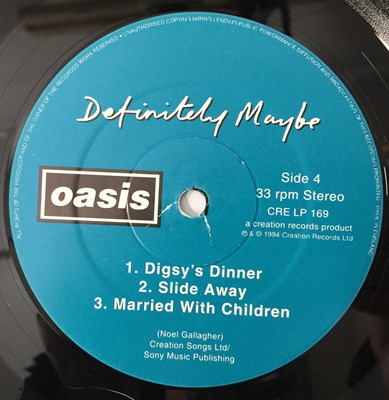 Lot 295 - OASIS - DEFINITELY MAYBE LP (UK OG - DAMONT PRESS - CRE LP169)