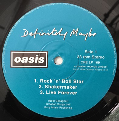 Lot 295 - OASIS - DEFINITELY MAYBE LP (UK OG - DAMONT PRESS - CRE LP169)