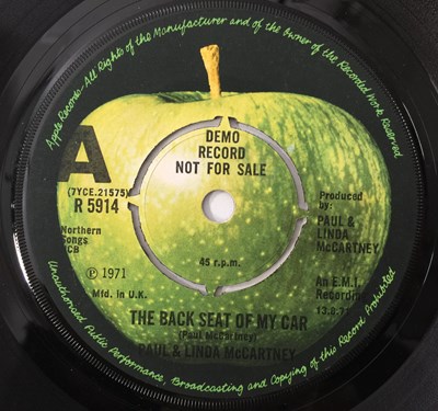 Lot 116 - PAUL AND LINDA MCCARTNEY - THE BACK SEAT OF MY CAR 7" (ORIGINAL UK DEMO - R 5914)