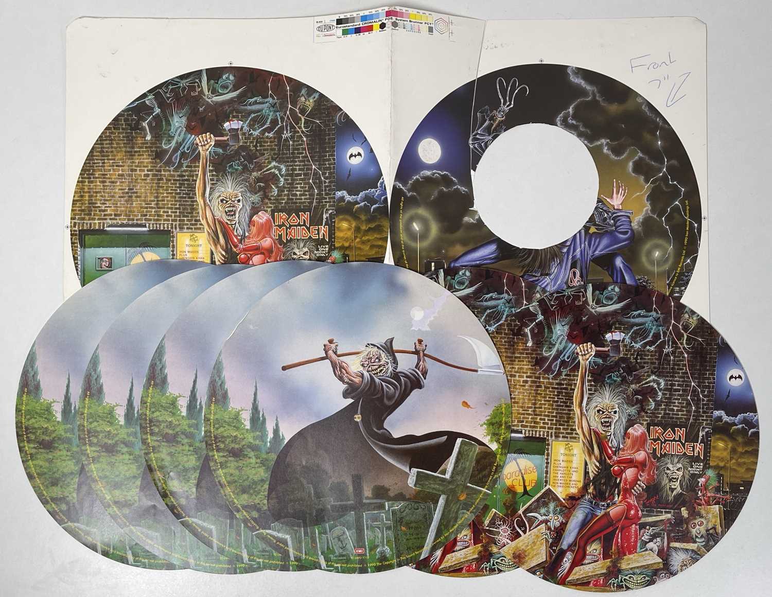 Lot 37 - IRON MAIDEN - PROOF ARTWORK DESIGNS.