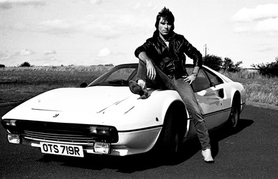 Lot 66 - COZY POWELL - COZY WITH HIS FERRARI, JULY 1980 - IMAGES WITH COPYRIGHT.